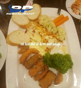 Cá hồi đút lò kem tươi